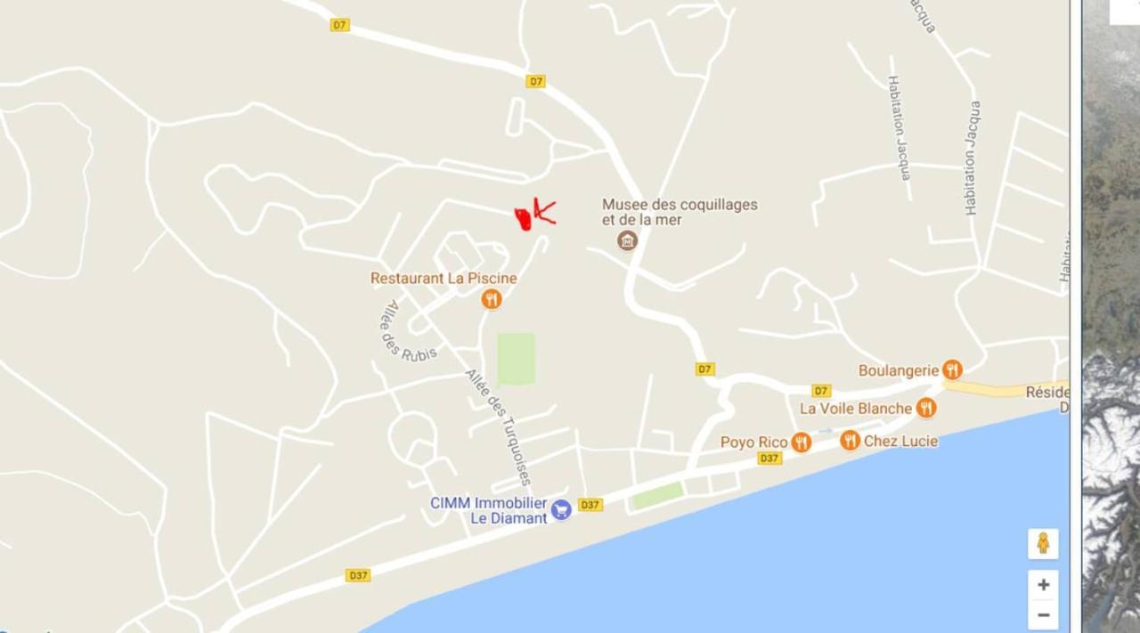 Grand T2 A 700M De La Plage Le Diamant Kültér fotó
